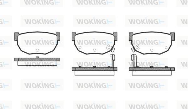 Woking P0513.02 - Kit de plaquettes de frein, frein à disque cwaw.fr