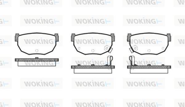 Woking P0513.12 - Kit de plaquettes de frein, frein à disque cwaw.fr