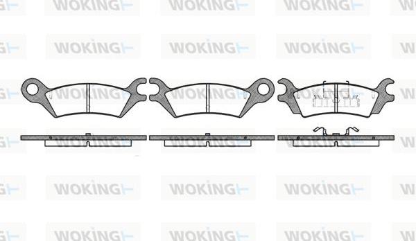 Woking P0583.10 - Kit de plaquettes de frein, frein à disque cwaw.fr