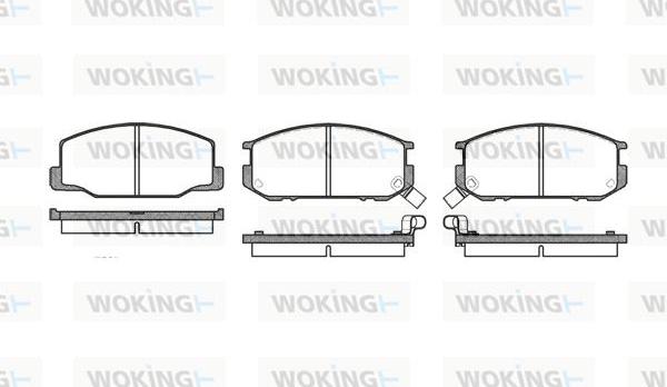 Woking P0523.02 - Kit de plaquettes de frein, frein à disque cwaw.fr