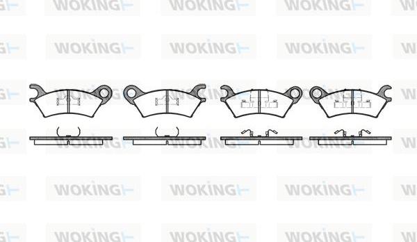 Woking P0603.00 - Kit de plaquettes de frein, frein à disque cwaw.fr