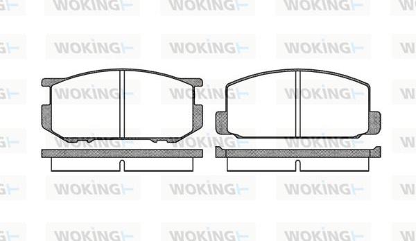 Woking P0093.00 - Kit de plaquettes de frein, frein à disque cwaw.fr