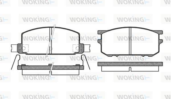 Woking P0093.12 - Kit de plaquettes de frein, frein à disque cwaw.fr