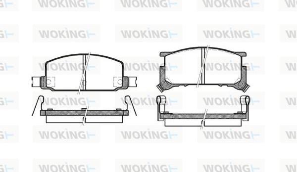 Woking P0093.34 - Kit de plaquettes de frein, frein à disque cwaw.fr