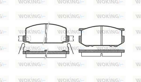 Woking P0093.22 - Kit de plaquettes de frein, frein à disque cwaw.fr