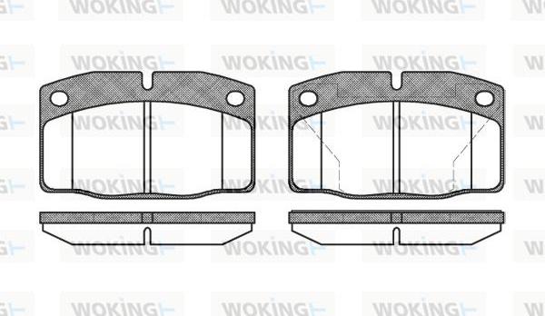 Woking P0013.40 - Kit de plaquettes de frein, frein à disque cwaw.fr