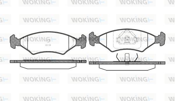 Woking P0193.15 - Kit de plaquettes de frein, frein à disque cwaw.fr