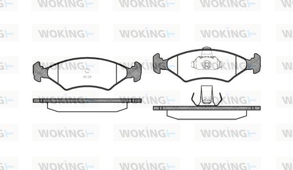 Woking P0193.10 - Kit de plaquettes de frein, frein à disque cwaw.fr