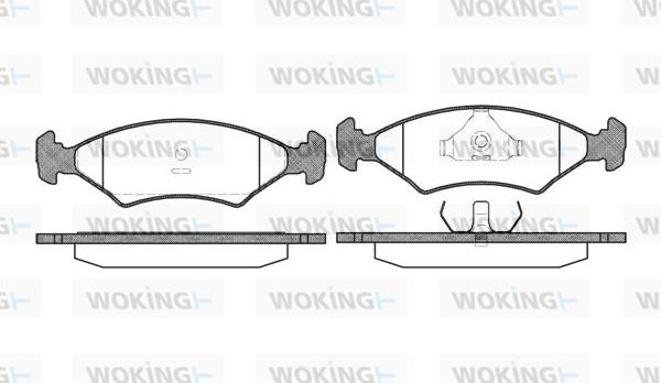 Woking P0193.20 - Kit de plaquettes de frein, frein à disque cwaw.fr