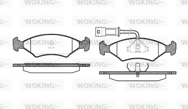 Woking P0193.22 - Kit de plaquettes de frein, frein à disque cwaw.fr