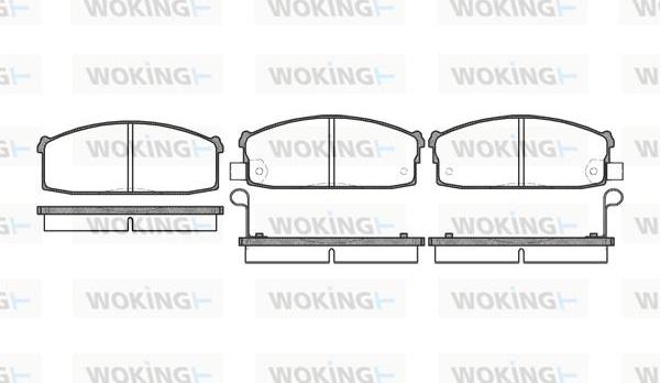 Woking P0173.02 - Kit de plaquettes de frein, frein à disque cwaw.fr