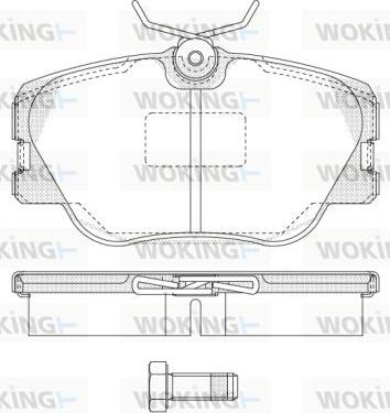 Woking P0893.00 - Kit de plaquettes de frein, frein à disque cwaw.fr