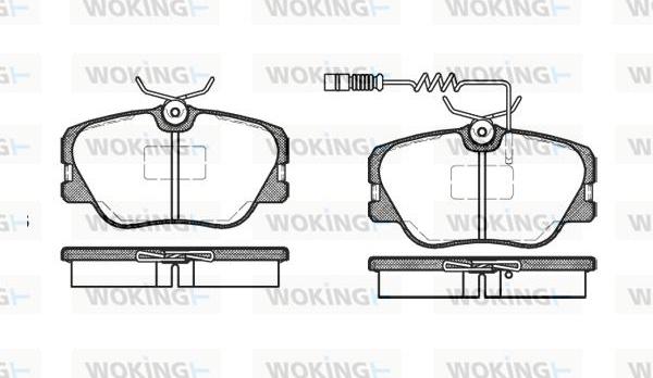 Woking P0893.02 - Kit de plaquettes de frein, frein à disque cwaw.fr