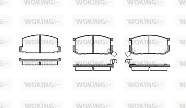 Woking P0803.02 - Kit de plaquettes de frein, frein à disque cwaw.fr