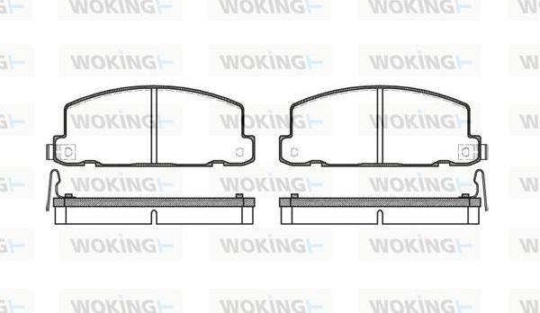 Woking P0813.04 - Kit de plaquettes de frein, frein à disque cwaw.fr