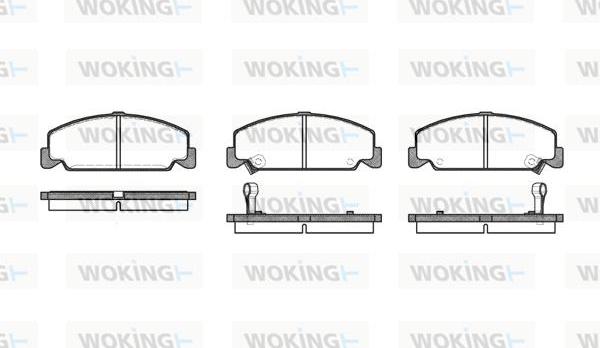 Woking P0823.12 - Kit de plaquettes de frein, frein à disque cwaw.fr