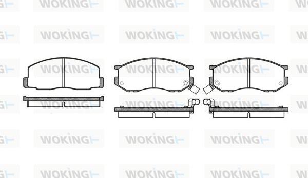 Woking P0873.02 - Kit de plaquettes de frein, frein à disque cwaw.fr