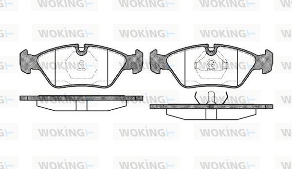 Woking P0393.00 - Kit de plaquettes de frein, frein à disque cwaw.fr