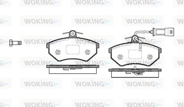 Woking P0343.42 - Kit de plaquettes de frein, frein à disque cwaw.fr