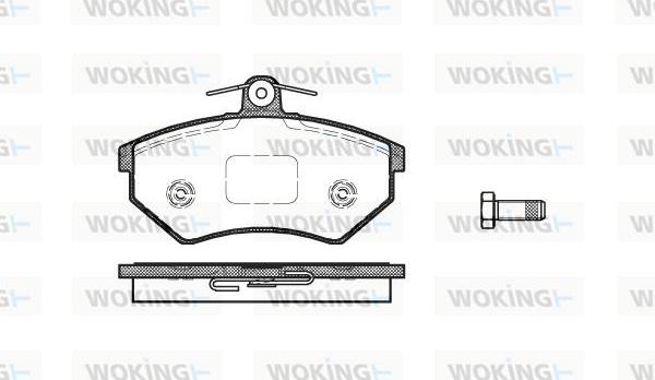 Woking P0343.50 - Kit de plaquettes de frein, frein à disque cwaw.fr