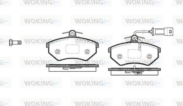 Woking P0343.52 - Kit de plaquettes de frein, frein à disque cwaw.fr