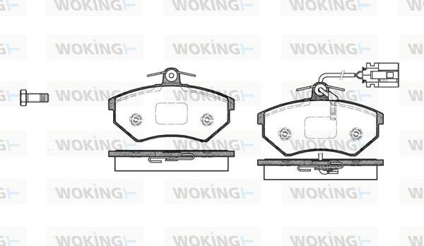 Woking P0343.62 - Kit de plaquettes de frein, frein à disque cwaw.fr