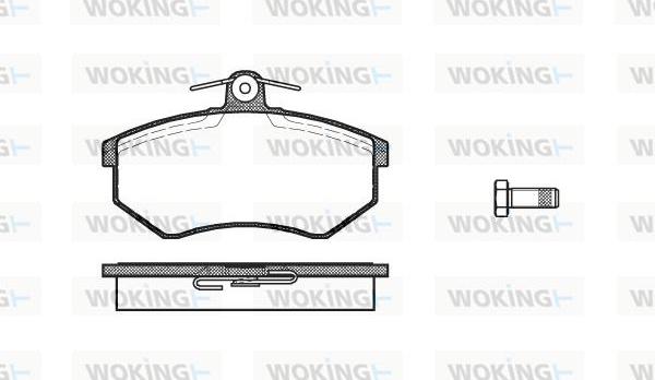 Woking P0343.00 - Kit de plaquettes de frein, frein à disque cwaw.fr