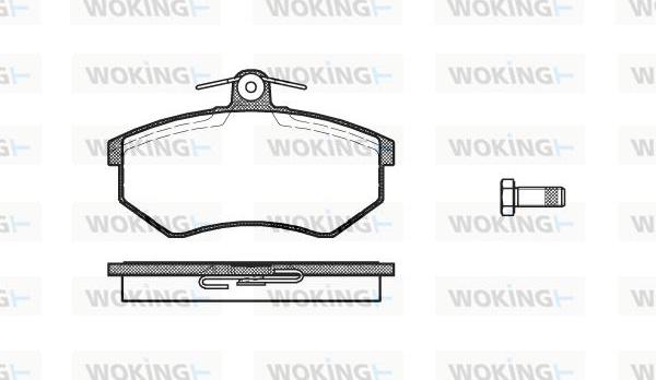 Woking P0343.10 - Kit de plaquettes de frein, frein à disque cwaw.fr