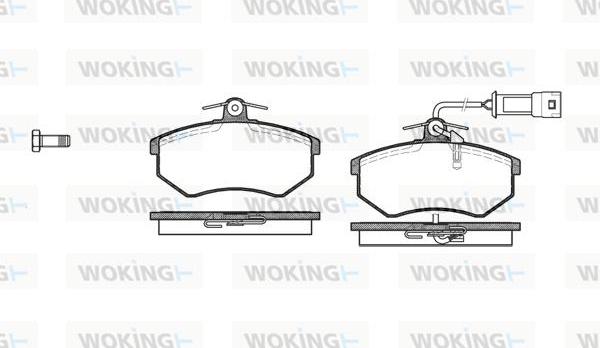 Woking P0343.12 - Kit de plaquettes de frein, frein à disque cwaw.fr