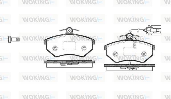 Woking P0343.82 - Kit de plaquettes de frein, frein à disque cwaw.fr