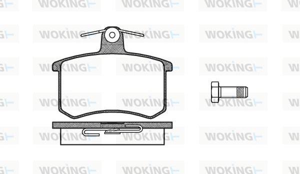 Woking P0353.00 - Kit de plaquettes de frein, frein à disque cwaw.fr