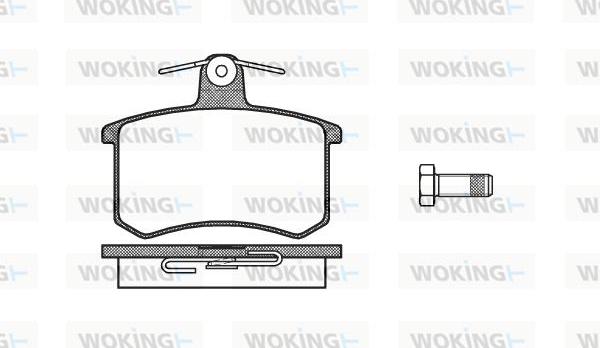 Woking P0353.10 - Kit de plaquettes de frein, frein à disque cwaw.fr