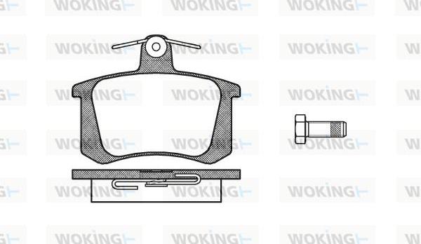 Woking P0353.20 - Kit de plaquettes de frein, frein à disque cwaw.fr