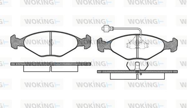 Woking P0243.02 - Kit de plaquettes de frein, frein à disque cwaw.fr