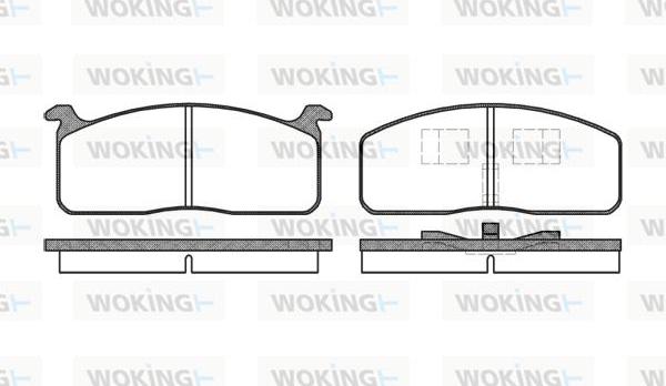 Woking P0203.00 - Kit de plaquettes de frein, frein à disque cwaw.fr