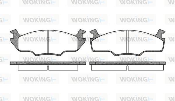 Woking P0213.00 - Kit de plaquettes de frein, frein à disque cwaw.fr