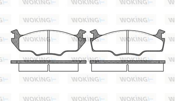 Woking P0213.10 - Kit de plaquettes de frein, frein à disque cwaw.fr