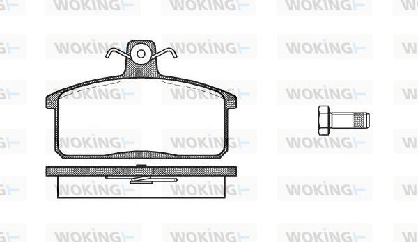 Woking P0283.40 - Kit de plaquettes de frein, frein à disque cwaw.fr