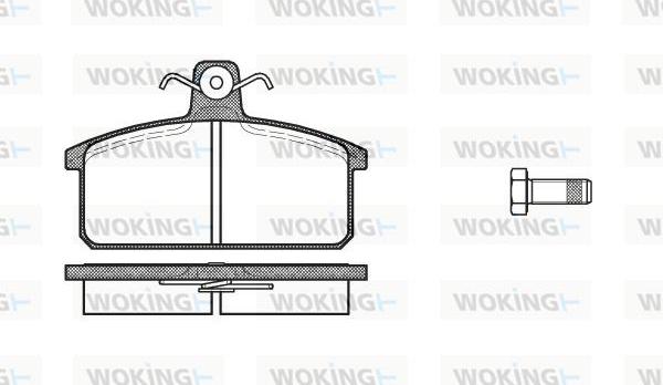 Woking P0283.00 - Kit de plaquettes de frein, frein à disque cwaw.fr