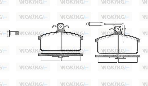 Woking P0283.02 - Kit de plaquettes de frein, frein à disque cwaw.fr