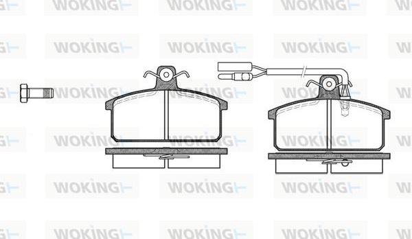 Woking P0283.12 - Kit de plaquettes de frein, frein à disque cwaw.fr