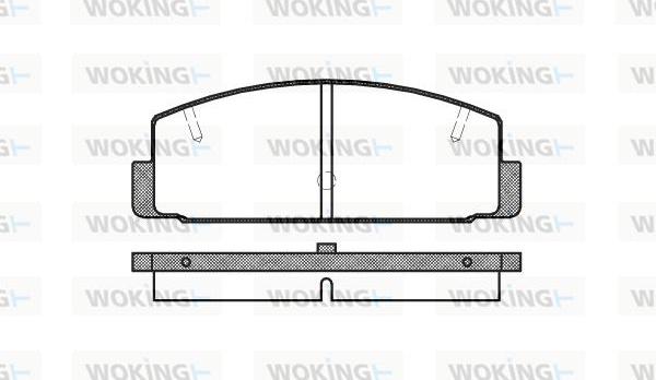 Woking P0793.20 - Kit de plaquettes de frein, frein à disque cwaw.fr