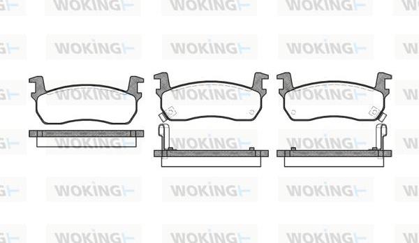 Woking P0743.02 - Kit de plaquettes de frein, frein à disque cwaw.fr