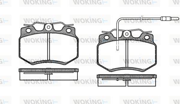 Woking P0703.02 - Kit de plaquettes de frein, frein à disque cwaw.fr