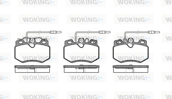 Woking P0703.14 - Kit de plaquettes de frein, frein à disque cwaw.fr