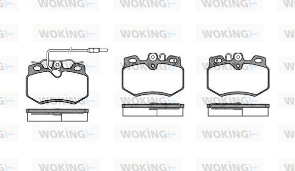 Woking P0703.12 - Kit de plaquettes de frein, frein à disque cwaw.fr