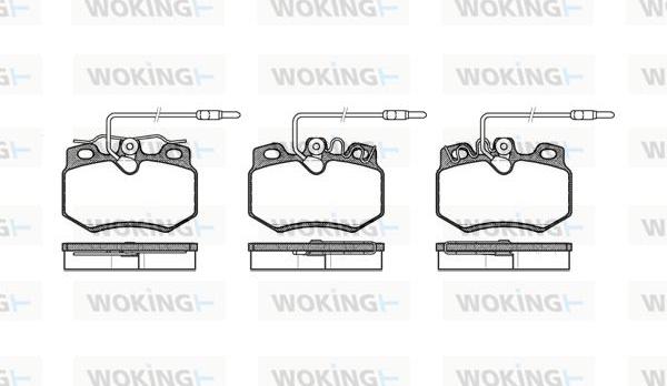 Woking P0703.24 - Kit de plaquettes de frein, frein à disque cwaw.fr