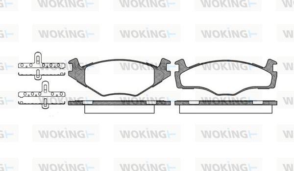 Woking P0713.60 - Kit de plaquettes de frein, frein à disque cwaw.fr