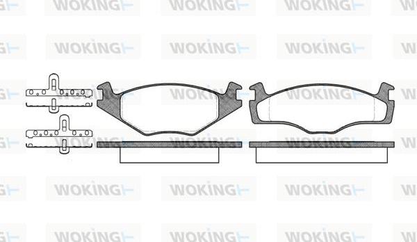 Woking P0713.10 - Kit de plaquettes de frein, frein à disque cwaw.fr