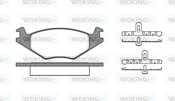 Woking P0713.20 - Kit de plaquettes de frein, frein à disque cwaw.fr